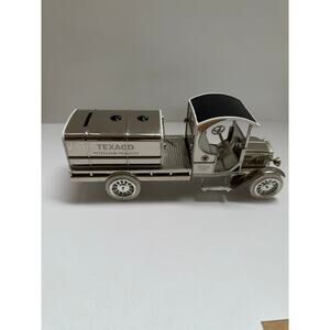 Chrome Texaco Model 1919 GMC Tanker Truck Coin Bank